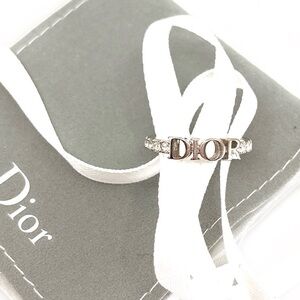 Dior Revolution Silver-Finish Ring & White Crystals - Size Large